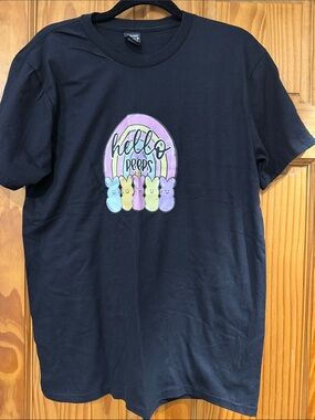 Kids Black 'Hello Peeps' Graphic Tee